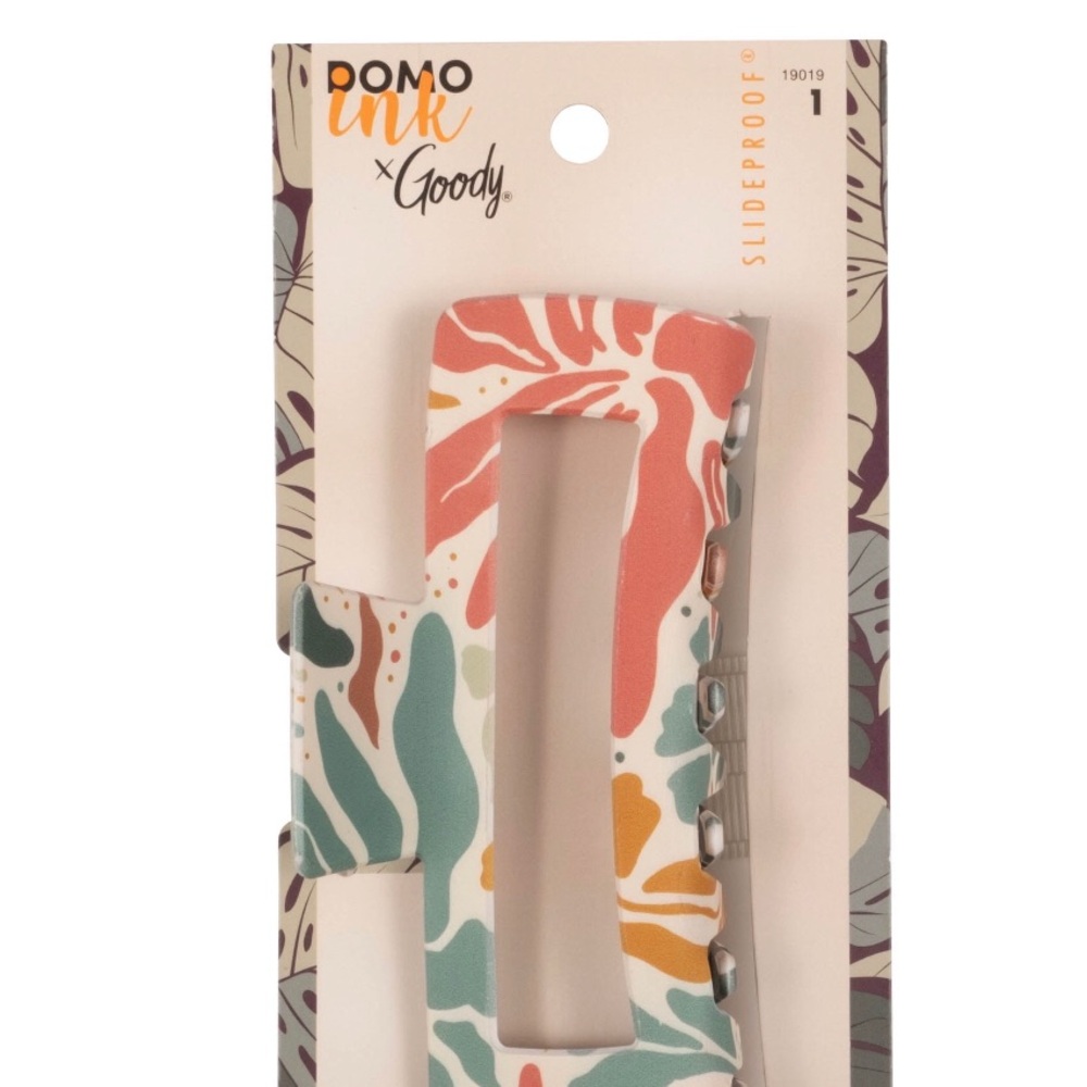 2X Goody Tru x DomoINK Frame Slide Proof Claw Hair Clip for Thick Hair XL